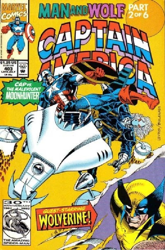 Cover of Captain America (Vol 1) #403. One of 250,000 Vintage American Comics on sale from Krypton!