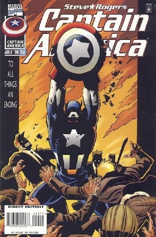 Cover of Captain America (Vol 1) #453. One of 250,000 Vintage American Comics on sale from Krypton!
