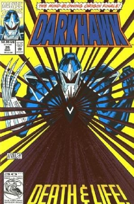 Cover of Darkhawk (Vol 1) #25. One of 250,000 Vintage American Comics on sale from Krypton!
