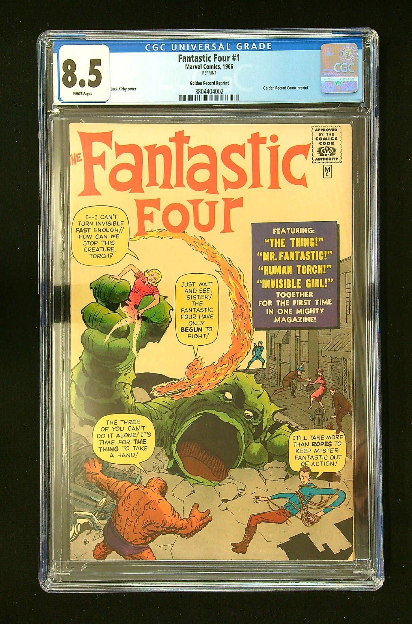 1st Appearance Fantastic Four<br>ACTUAL SCAN OF COMIC!<br> Cover of Fantastic Four (Vol 1) #1. One of 250,000 Vintage American Comics on sale from Krypton!