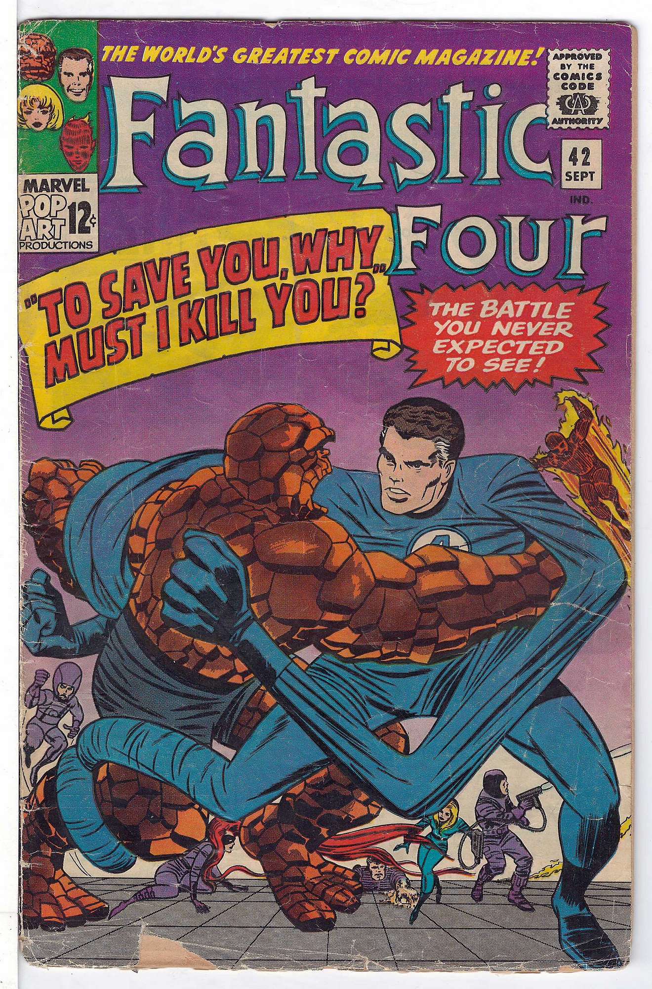 ACTUAL SCAN OF COMIC!<br> Cover of Fantastic Four (Vol 1) #42. One of 250,000 Vintage American Comics on sale from Krypton!