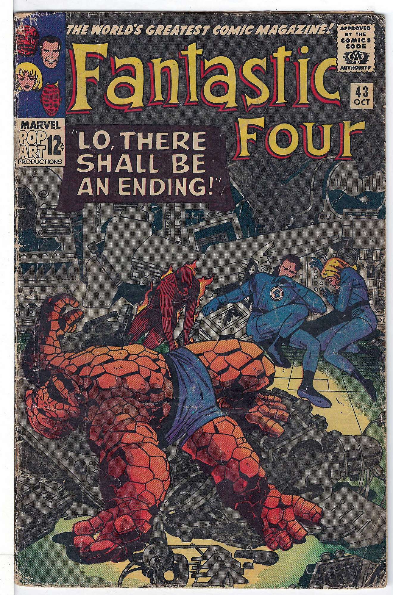 ACTUAL SCAN OF COMIC!<br> Cover of Fantastic Four (Vol 1) #43. One of 250,000 Vintage American Comics on sale from Krypton!