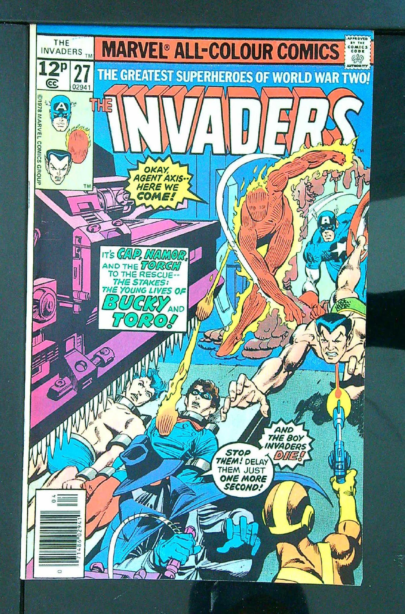 Cover of Invaders (Vol 1) #27. One of 250,000 Vintage American Comics on sale from Krypton!