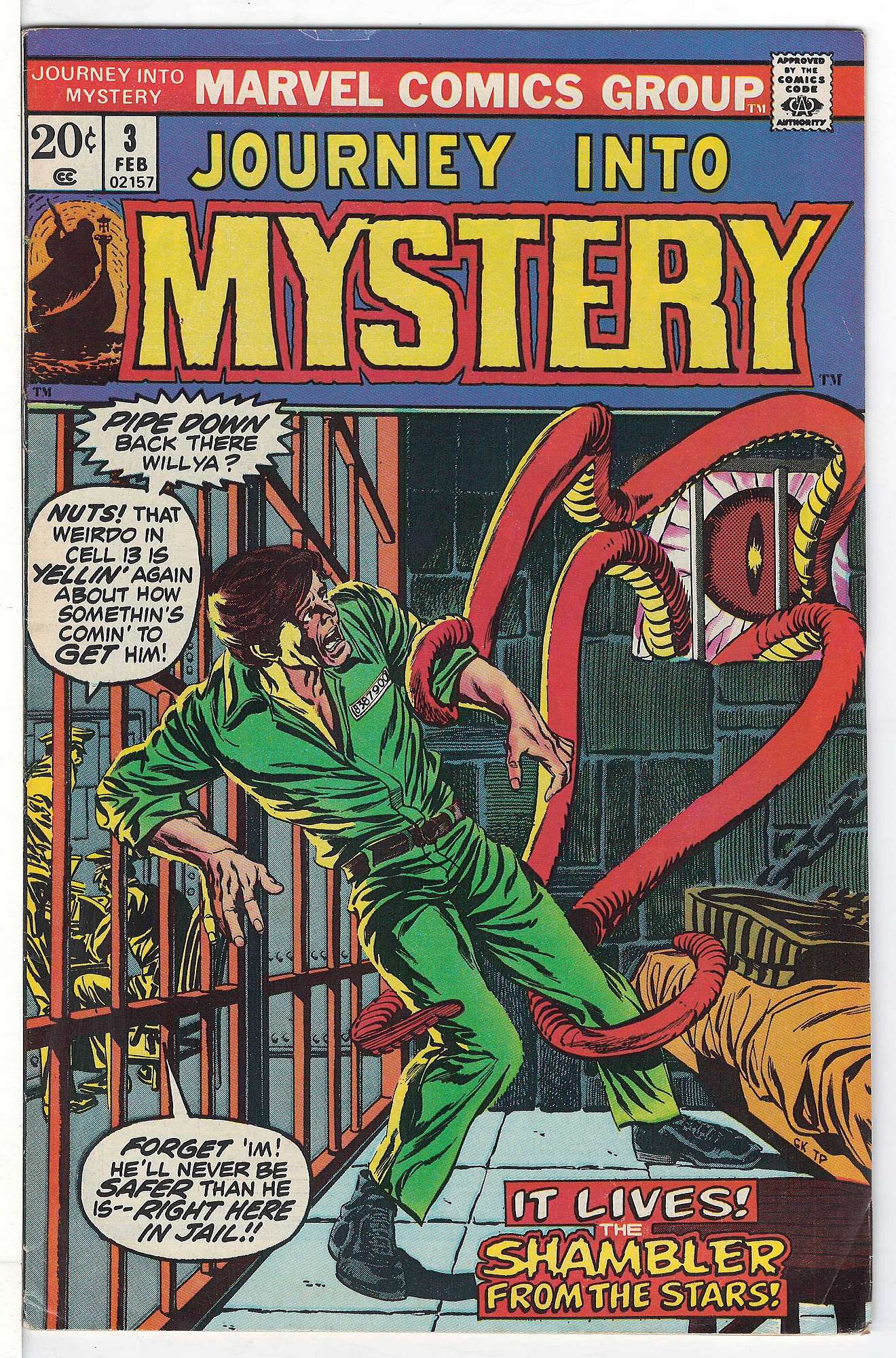 ACTUAL SCAN OF COMIC!<br> Cover of Journey Into Mystery (Vol 2) #3. One of 250,000 Vintage American Comics on sale from Krypton!