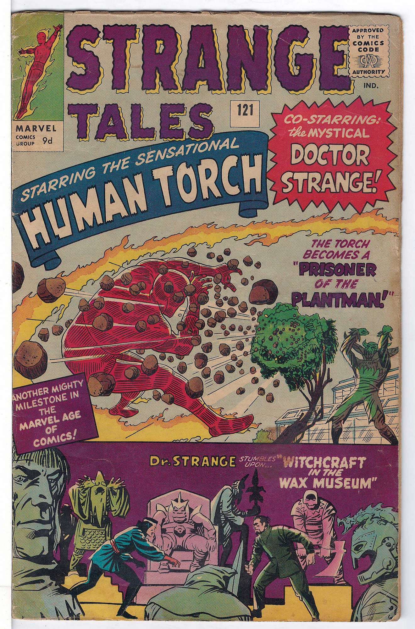 ACTUAL SCAN OF COMIC!<br> Cover of Strange Tales (Vol 1) #121. One of 250,000 Vintage American Comics on sale from Krypton!