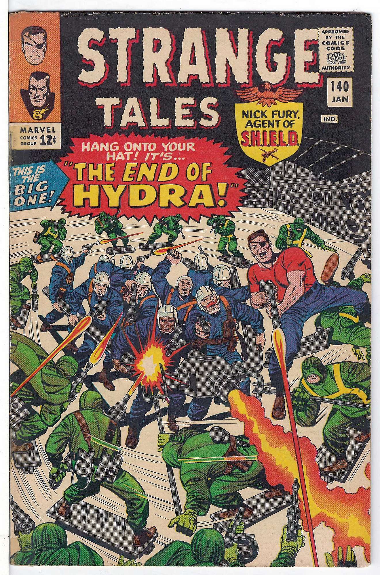 ACTUAL SCAN OF COMIC!<br>Tape on Spine - See Scan Cover of Strange Tales (Vol 1) #140. One of 250,000 Vintage American Comics on sale from Krypton!