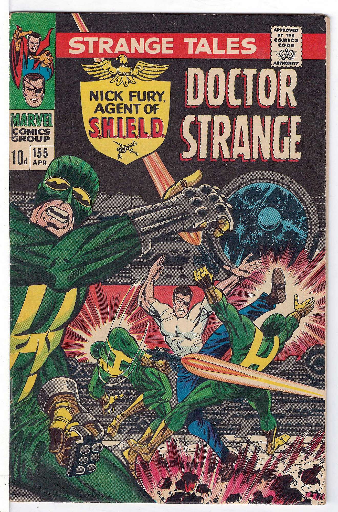 ACTUAL SCAN OF COMIC!<br> Cover of Strange Tales (Vol 1) #155. One of 250,000 Vintage American Comics on sale from Krypton!