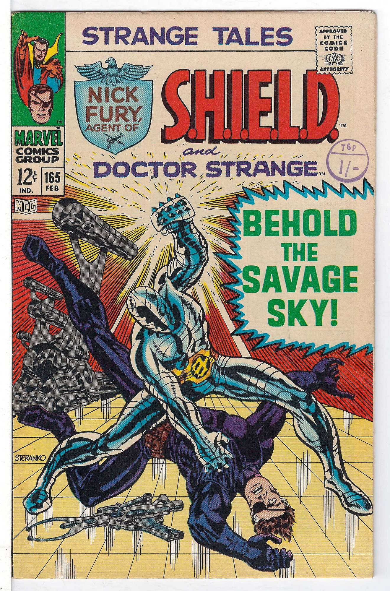 ACTUAL SCAN OF COMIC!<br>Stamp on Cover - See Scan Cover of Strange Tales (Vol 1) #165. One of 250,000 Vintage American Comics on sale from Krypton!