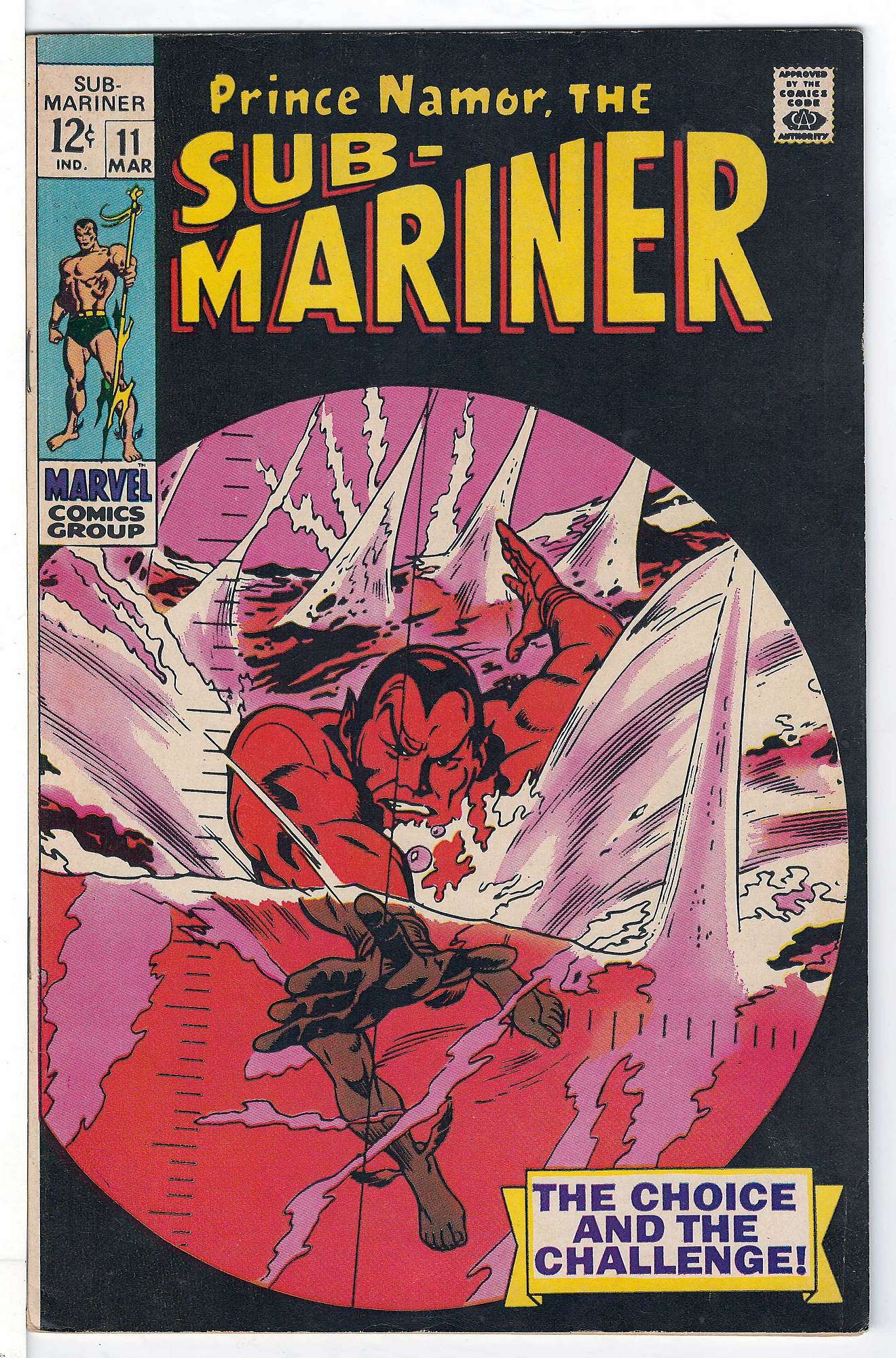 ACTUAL SCAN OF COMIC!<br> Cover of Sub-Mariner (Vol 1) #11. One of 250,000 Vintage American Comics on sale from Krypton!
