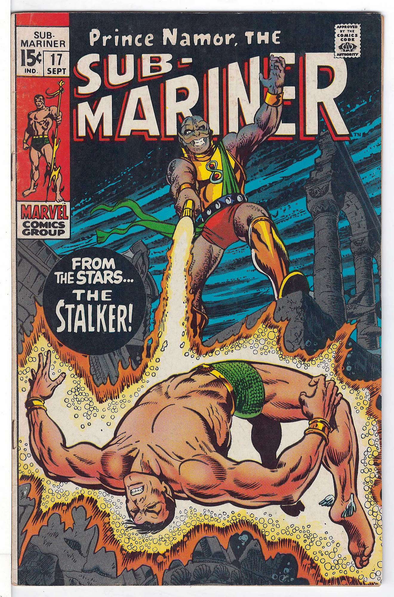 ACTUAL SCAN OF COMIC!<br> Cover of Sub-Mariner (Vol 1) #17. One of 250,000 Vintage American Comics on sale from Krypton!