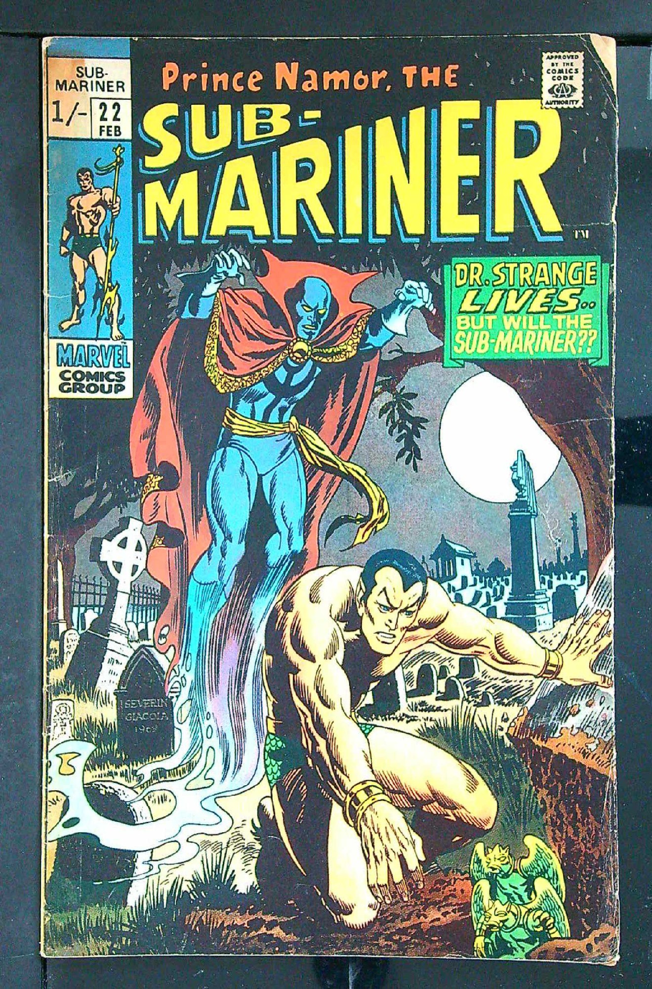 Cover of Sub-Mariner (Vol 1) #22. One of 250,000 Vintage American Comics on sale from Krypton!