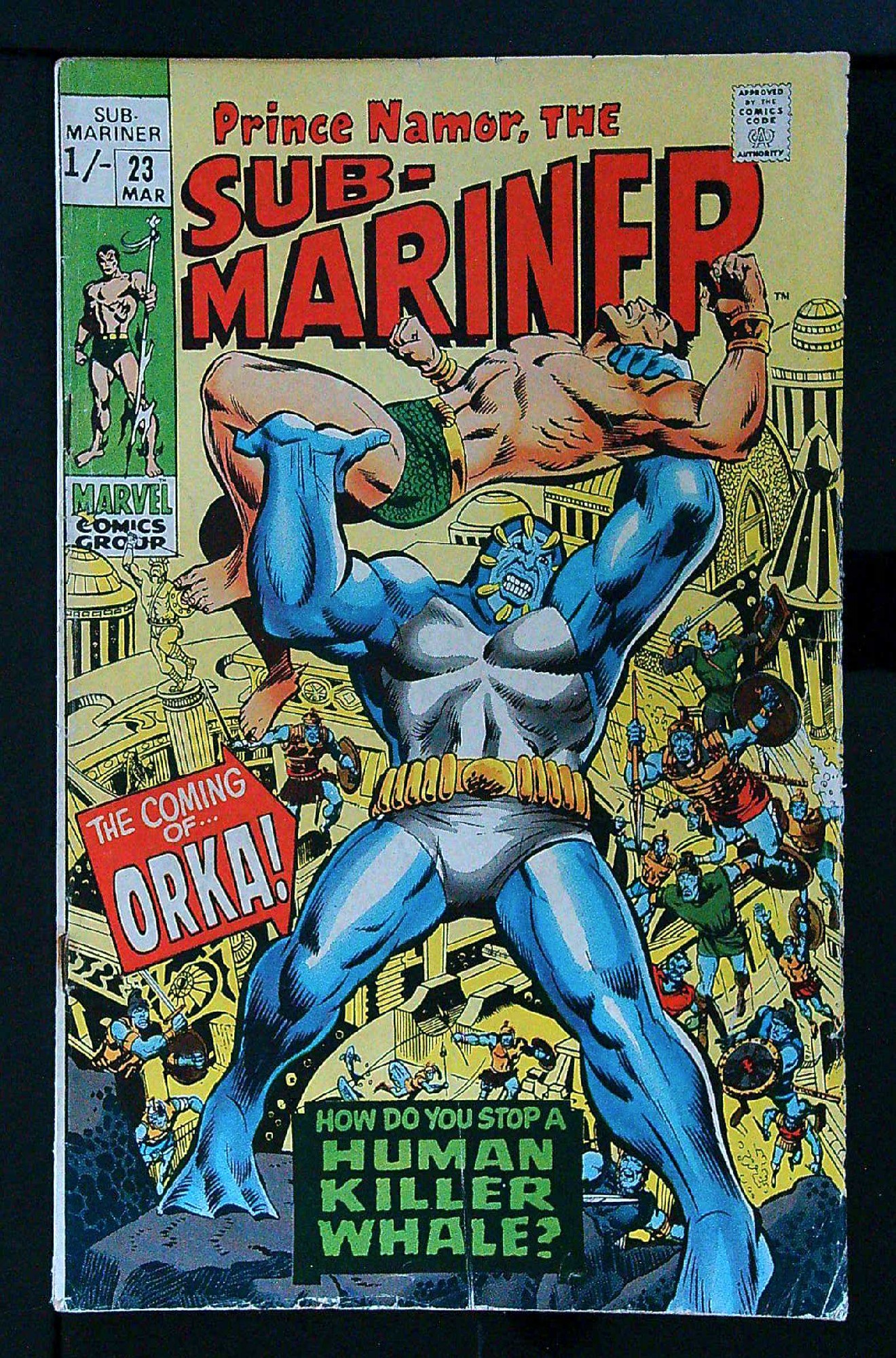 Cover of Sub-Mariner (Vol 1) #23. One of 250,000 Vintage American Comics on sale from Krypton!