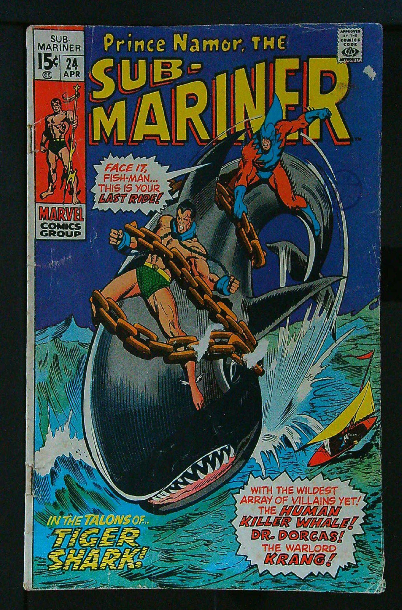 Cover of Sub-Mariner (Vol 1) #24. One of 250,000 Vintage American Comics on sale from Krypton!