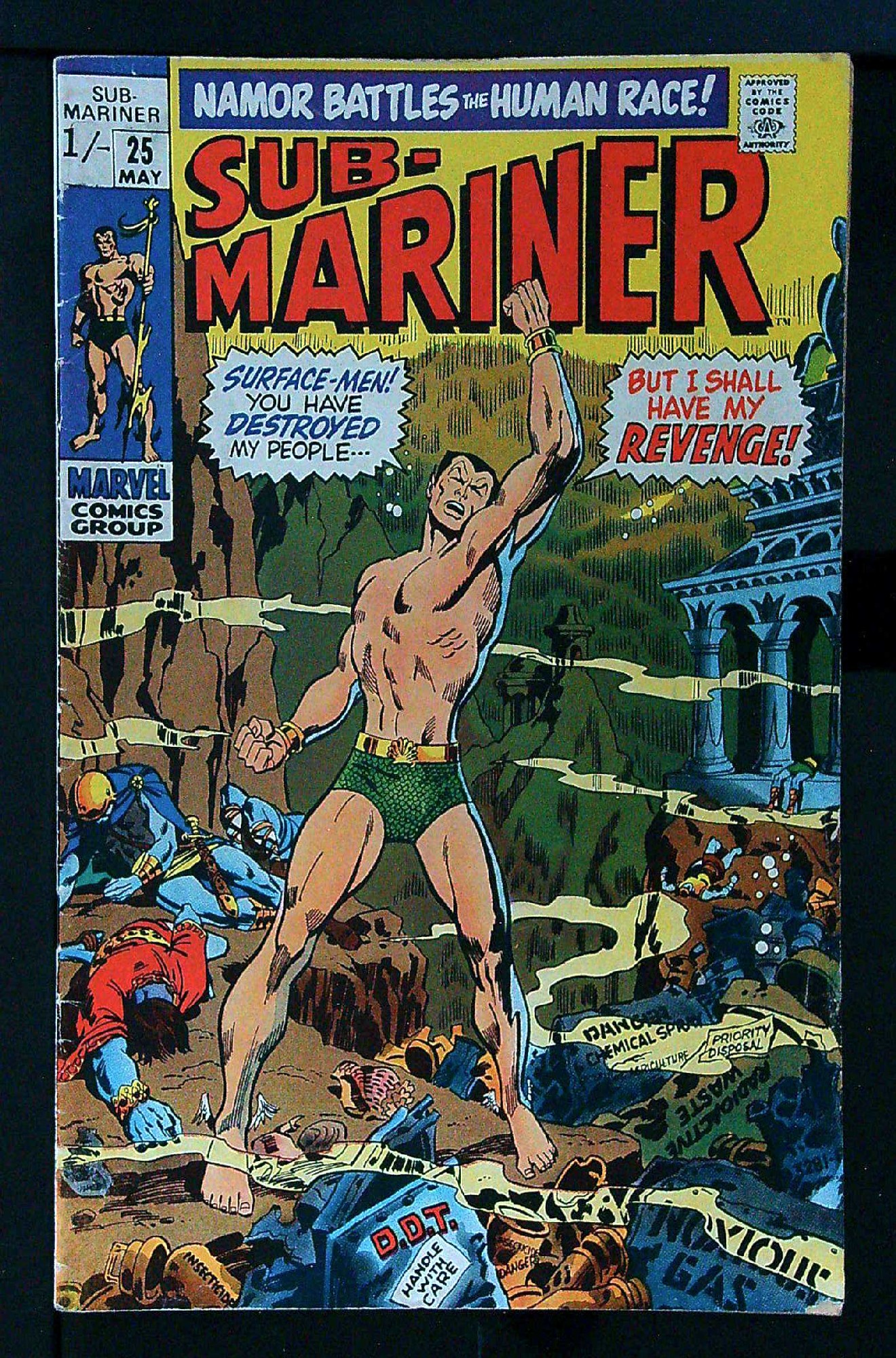 Cover of Sub-Mariner (Vol 1) #25. One of 250,000 Vintage American Comics on sale from Krypton!