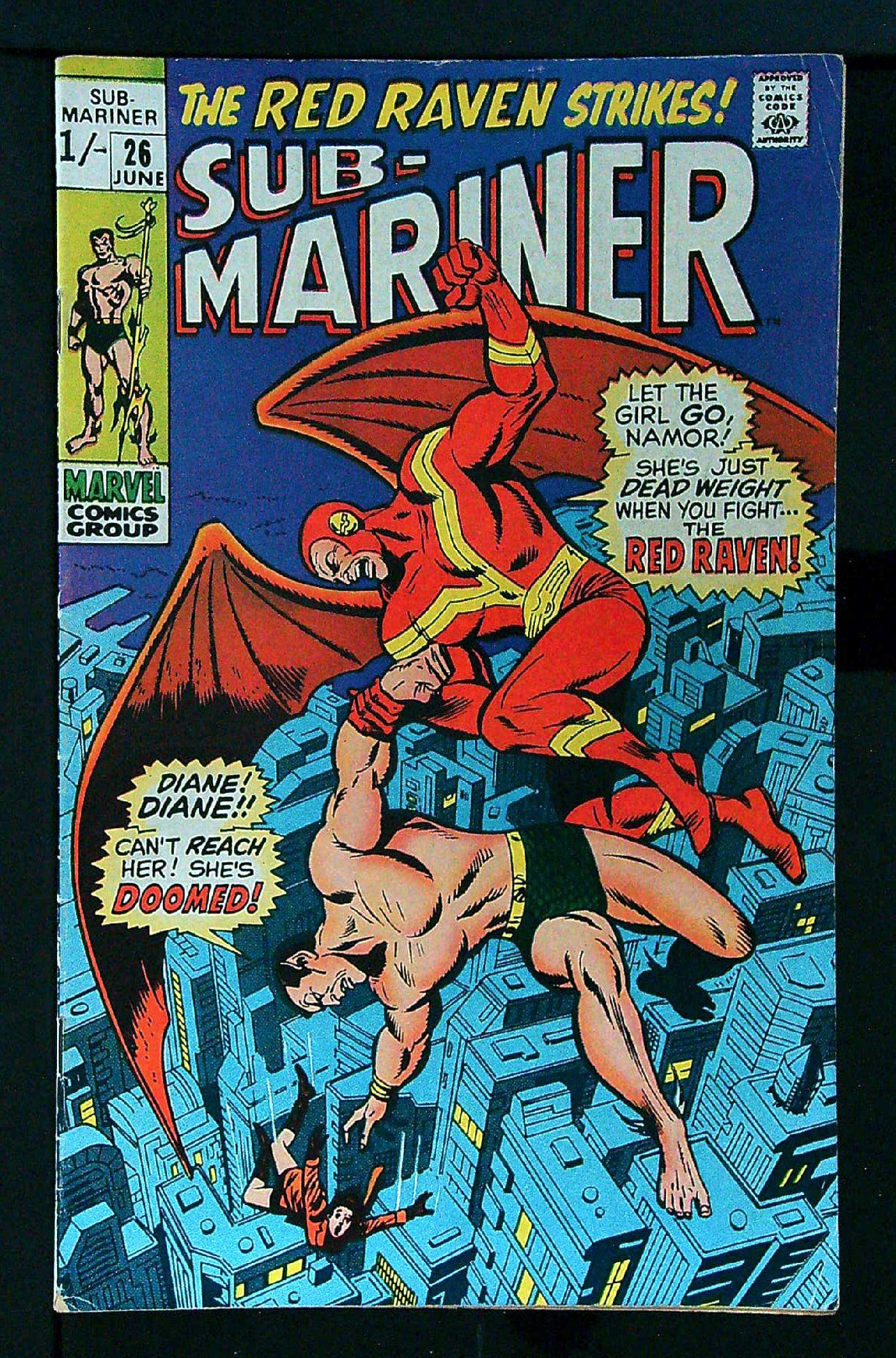 Cover of Sub-Mariner (Vol 1) #26. One of 250,000 Vintage American Comics on sale from Krypton!