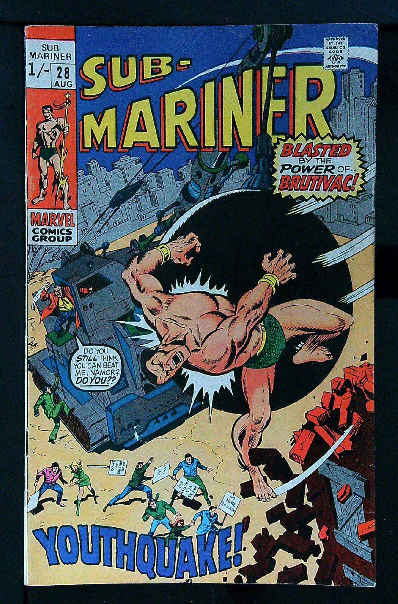 Cover of Sub-Mariner (Vol 1) #28. One of 250,000 Vintage American Comics on sale from Krypton!