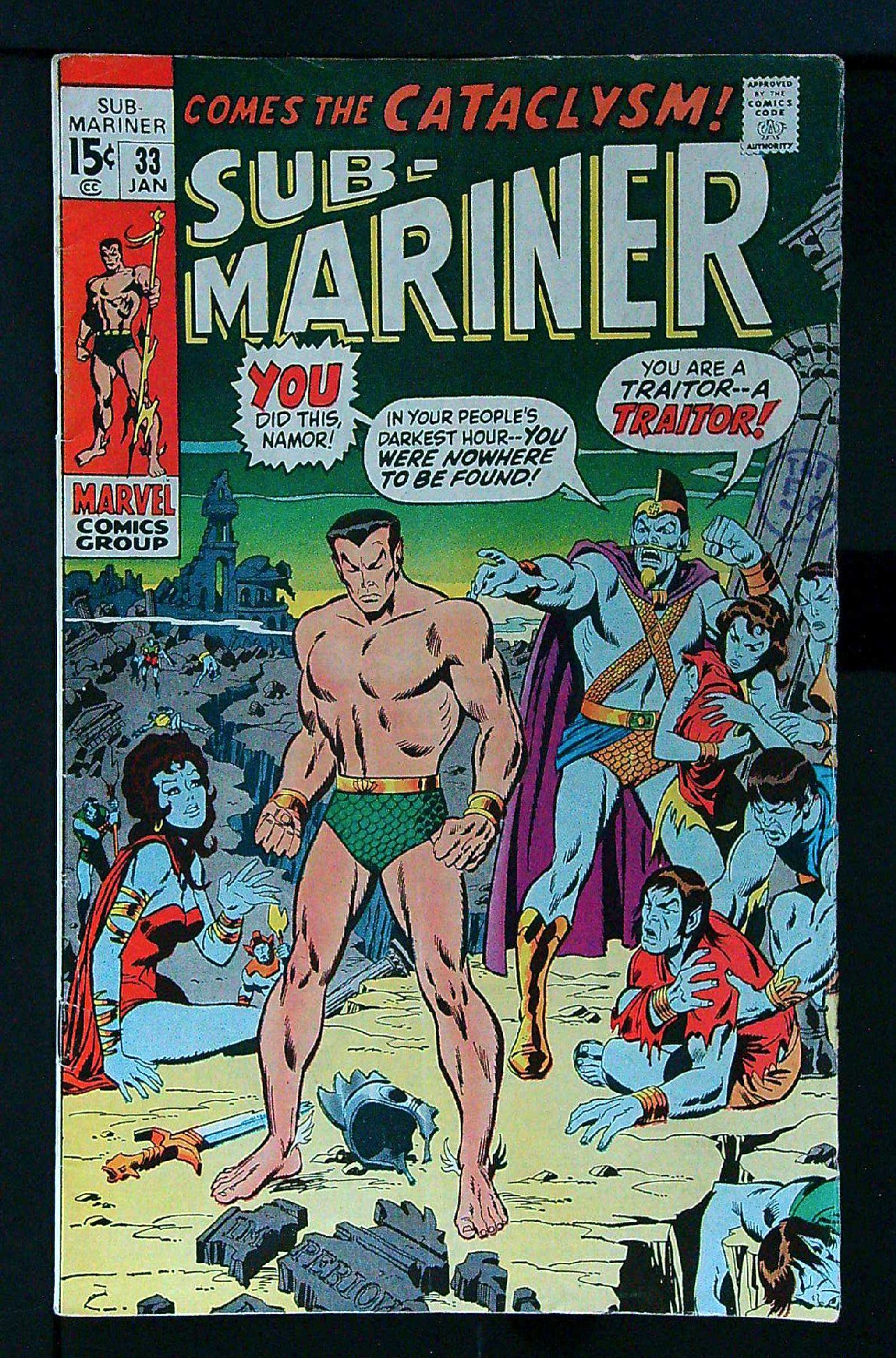 Cover of Sub-Mariner (Vol 1) #33. One of 250,000 Vintage American Comics on sale from Krypton!
