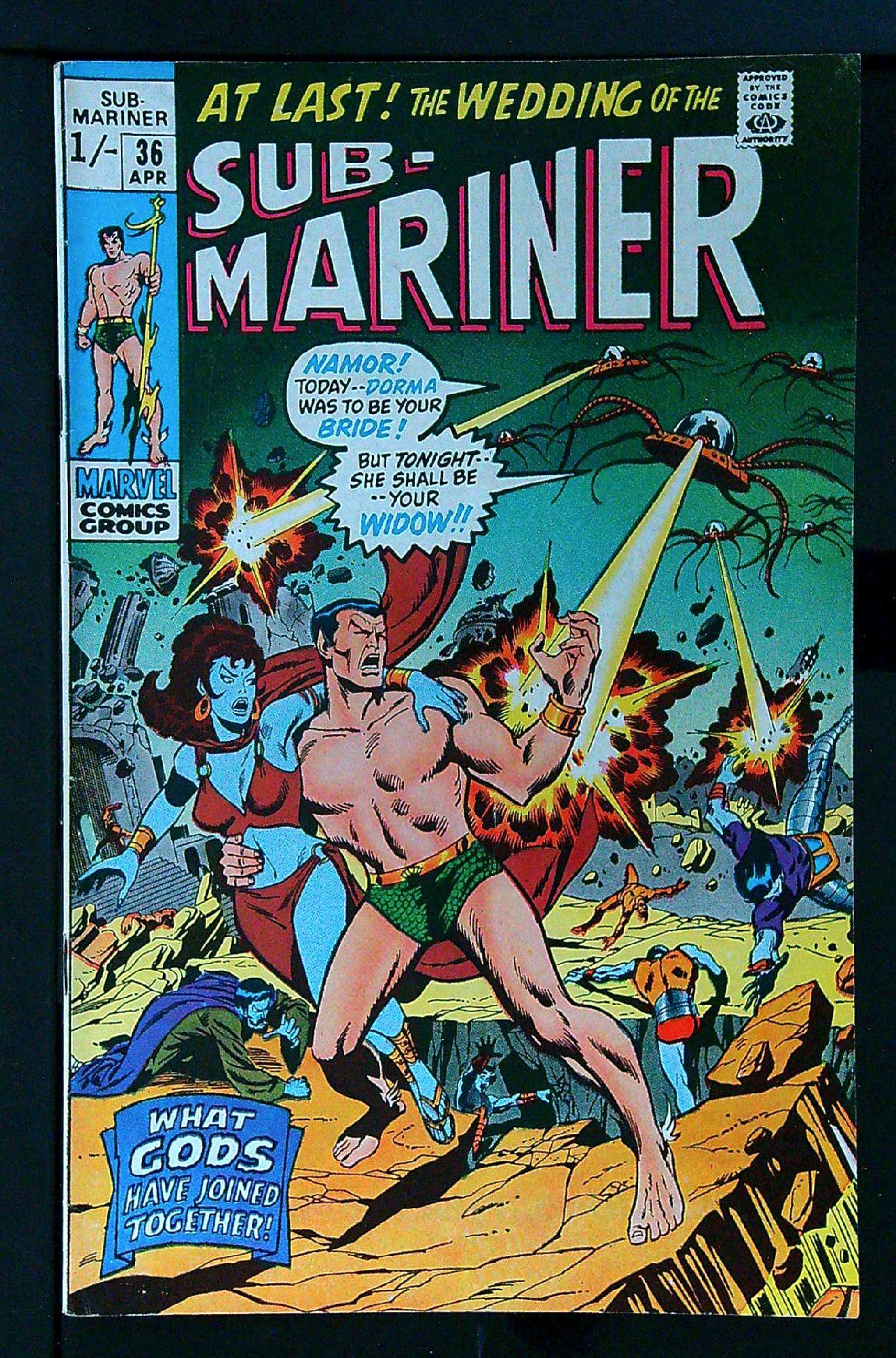 Cover of Sub-Mariner (Vol 1) #36. One of 250,000 Vintage American Comics on sale from Krypton!