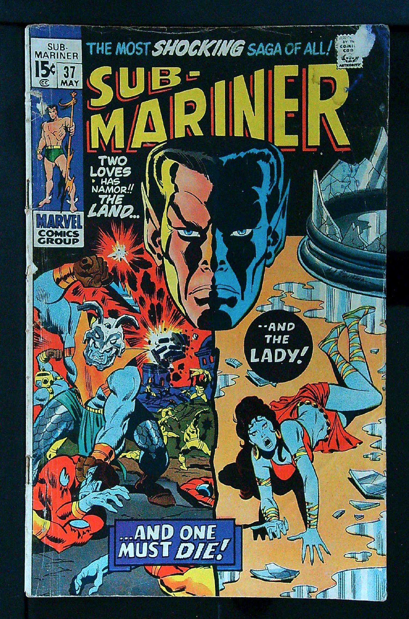 Cover of Sub-Mariner (Vol 1) #37. One of 250,000 Vintage American Comics on sale from Krypton!