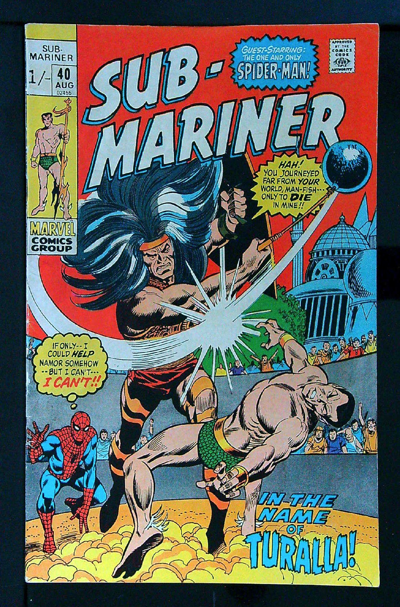 Cover of Sub-Mariner (Vol 1) #40. One of 250,000 Vintage American Comics on sale from Krypton!