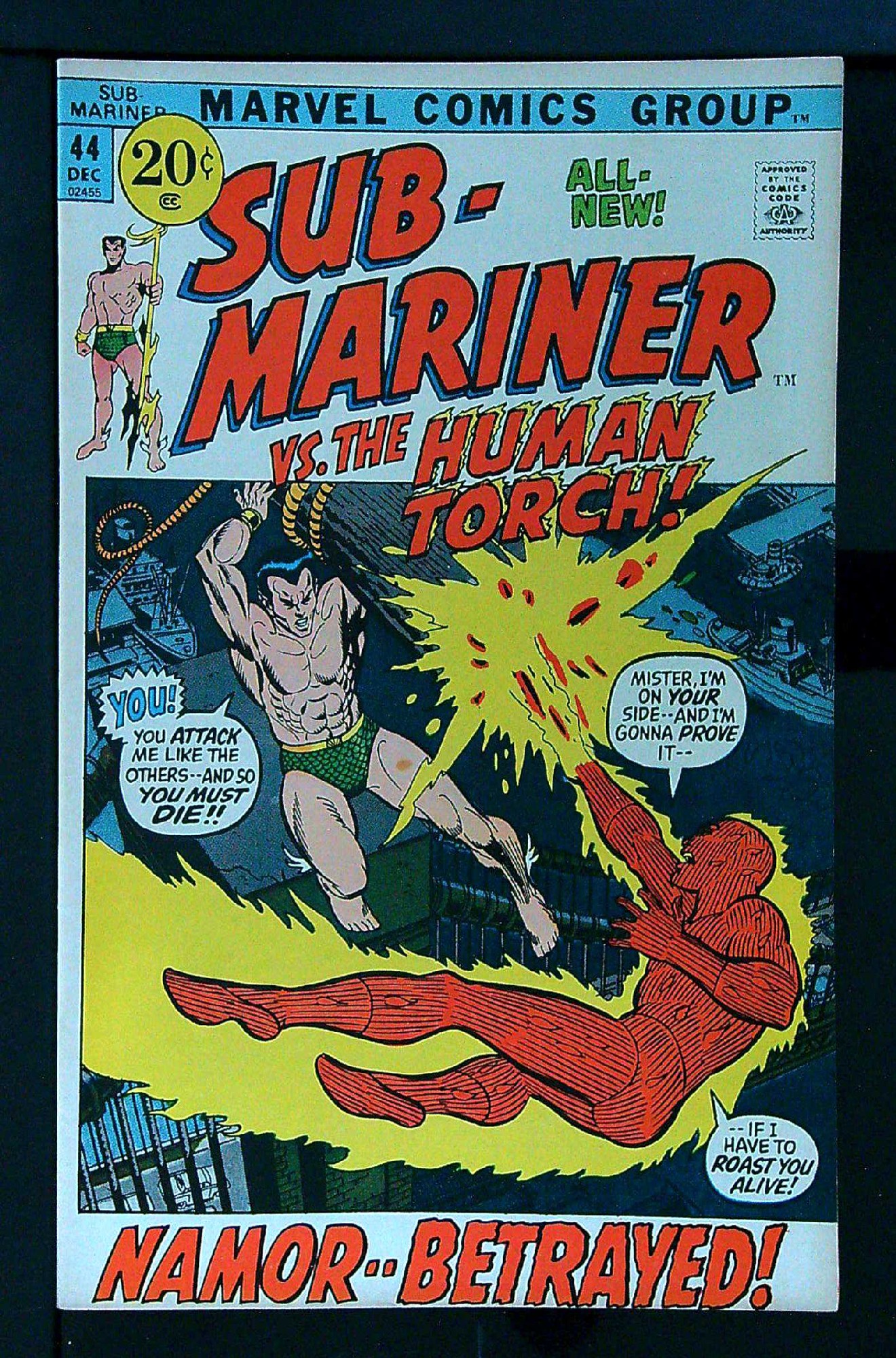 Cover of Sub-Mariner (Vol 1) #44. One of 250,000 Vintage American Comics on sale from Krypton!