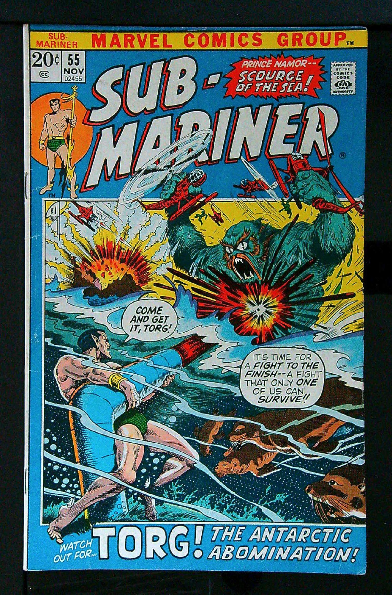 Cover of Sub-Mariner (Vol 1) #55. One of 250,000 Vintage American Comics on sale from Krypton!