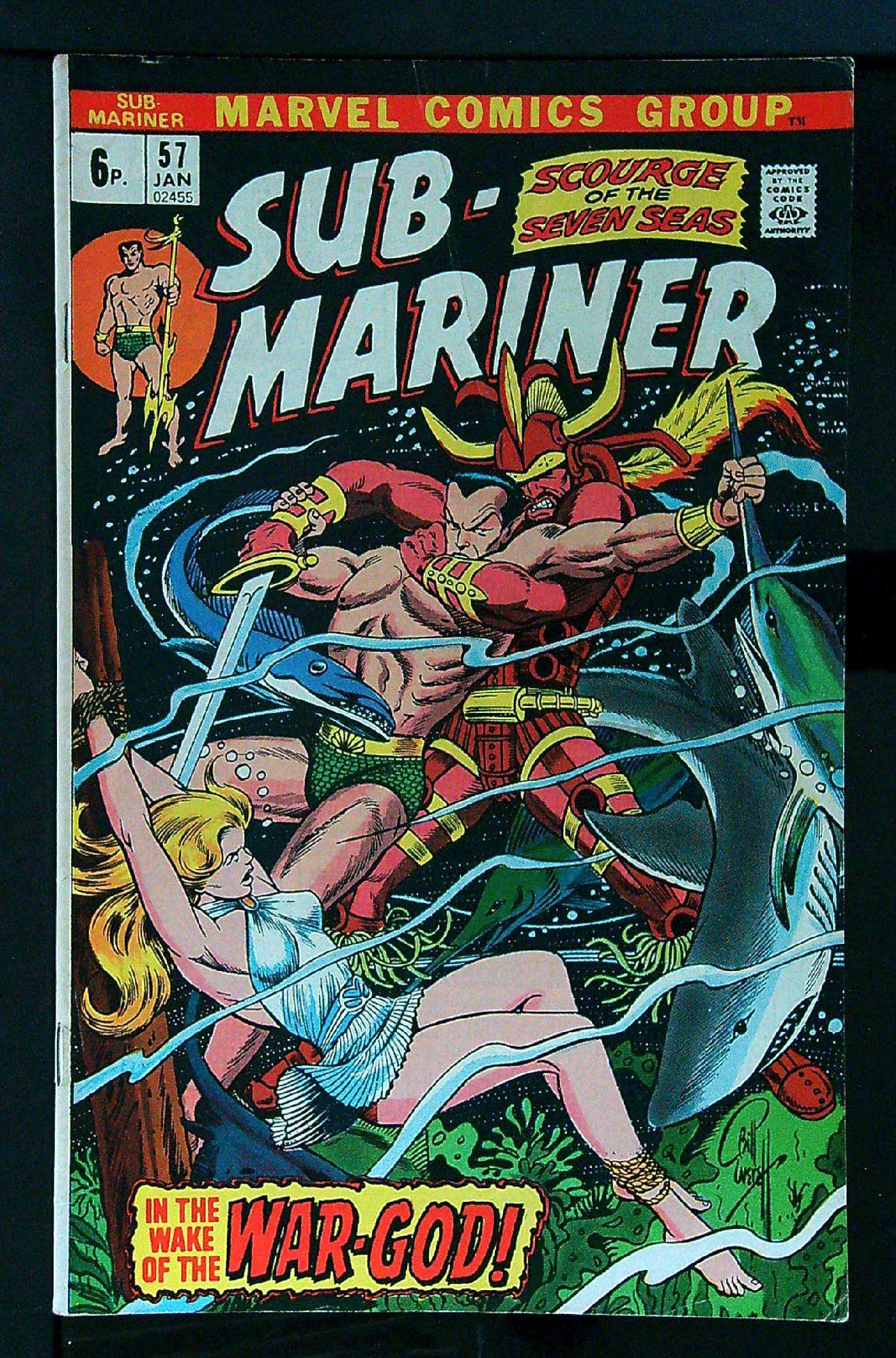 Cover of Sub-Mariner (Vol 1) #57. One of 250,000 Vintage American Comics on sale from Krypton!