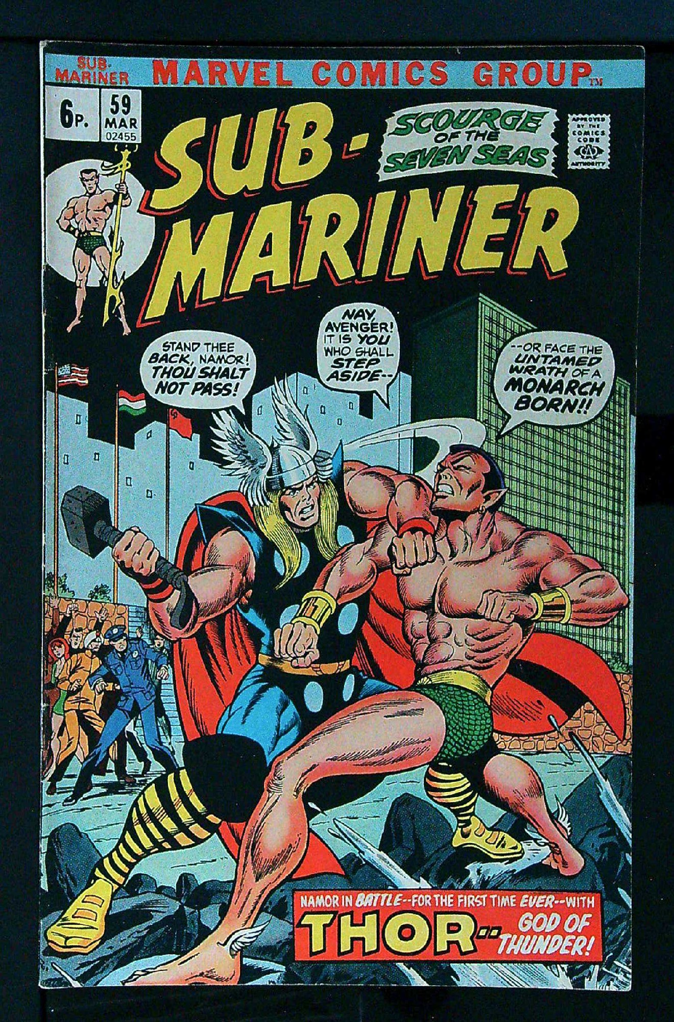 Cover of Sub-Mariner (Vol 1) #59. One of 250,000 Vintage American Comics on sale from Krypton!