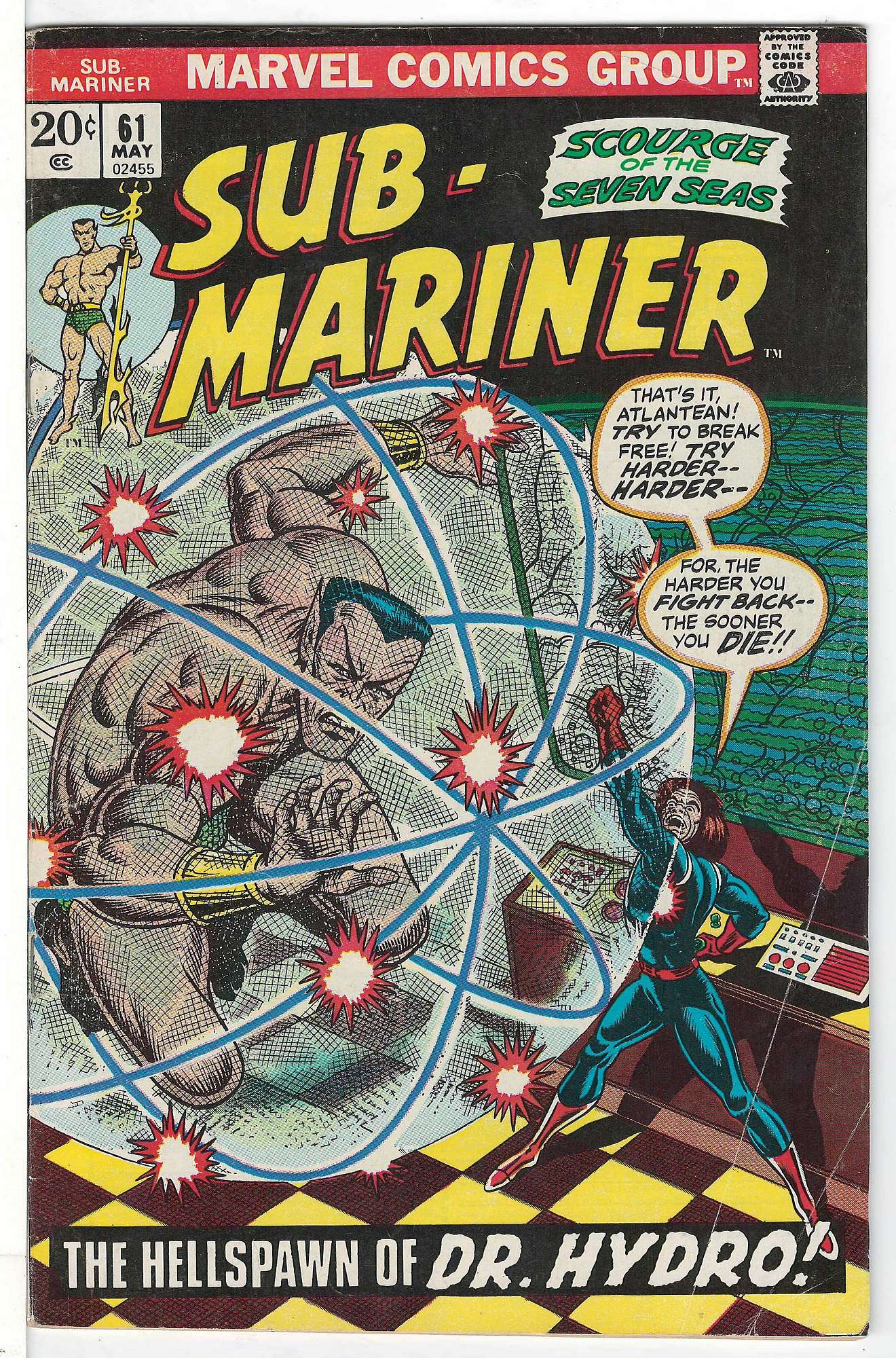 Cover of Sub-Mariner (Vol 1) #61. One of 250,000 Vintage American Comics on sale from Krypton!