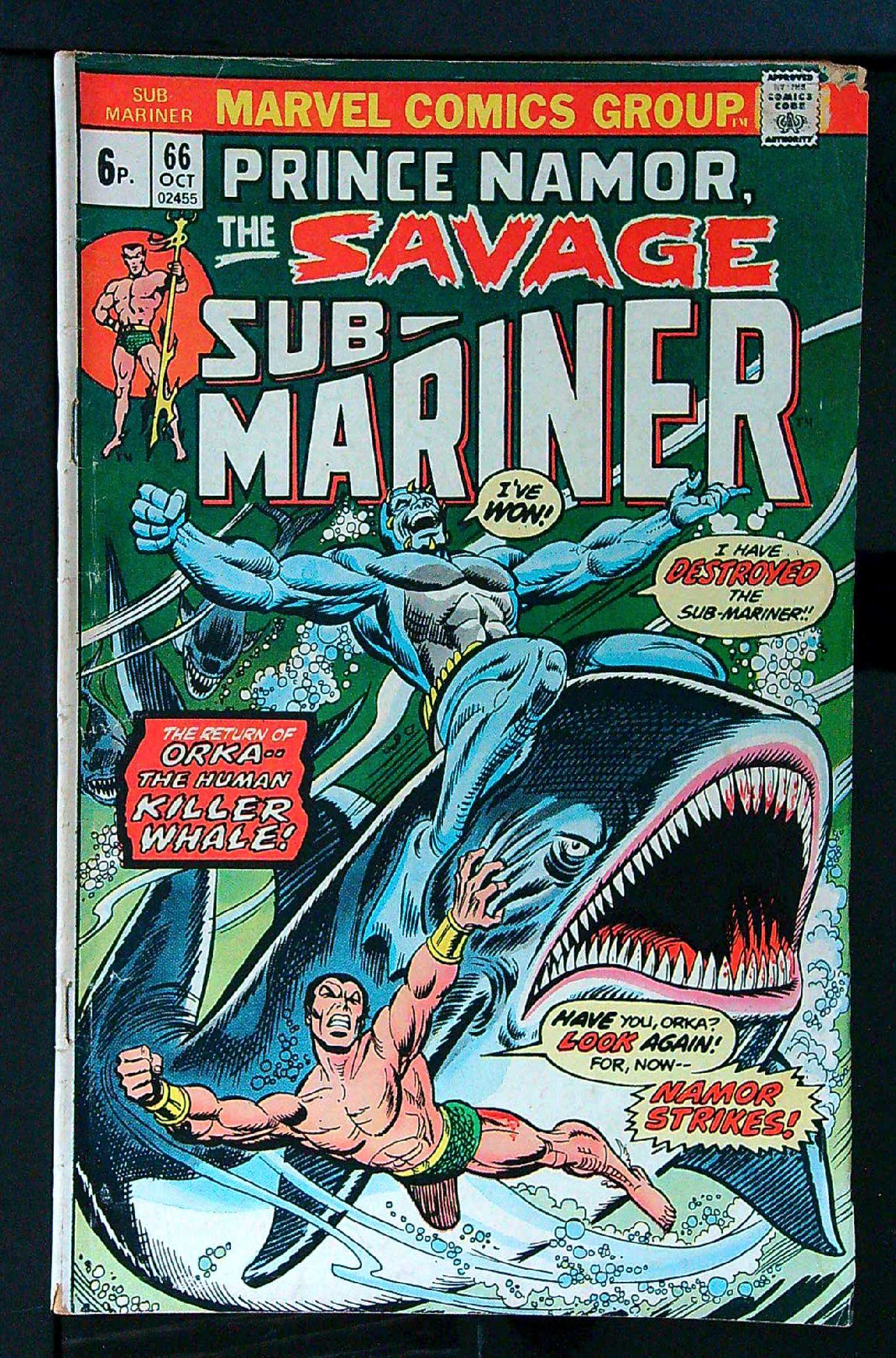 Cover of Sub-Mariner (Vol 1) #66. One of 250,000 Vintage American Comics on sale from Krypton!