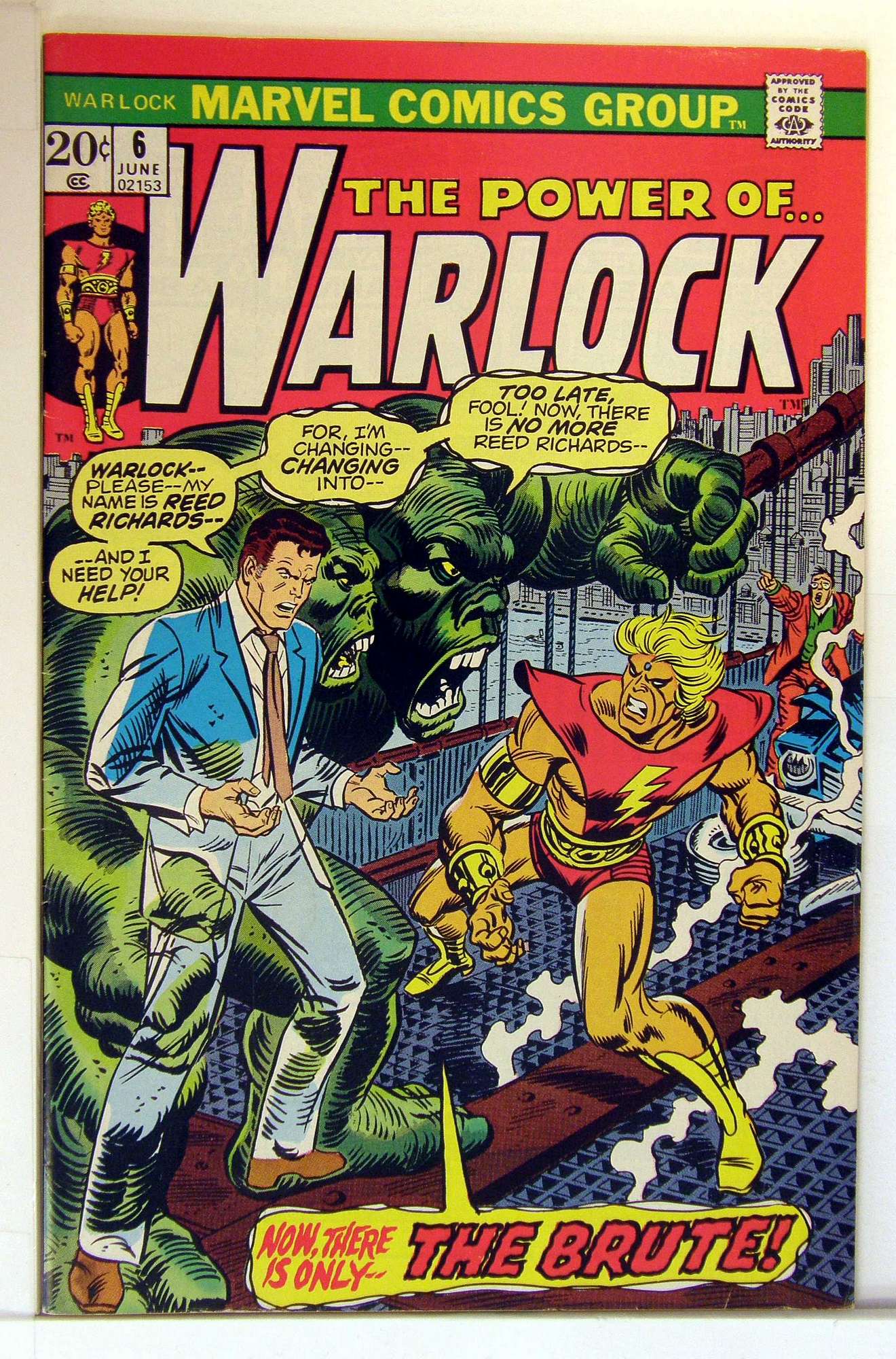 ACTUAL SCAN OF COMIC!<br> Cover of Warlock (Vol 1) The Power of #6. One of 250,000 Vintage American Comics on sale from Krypton!