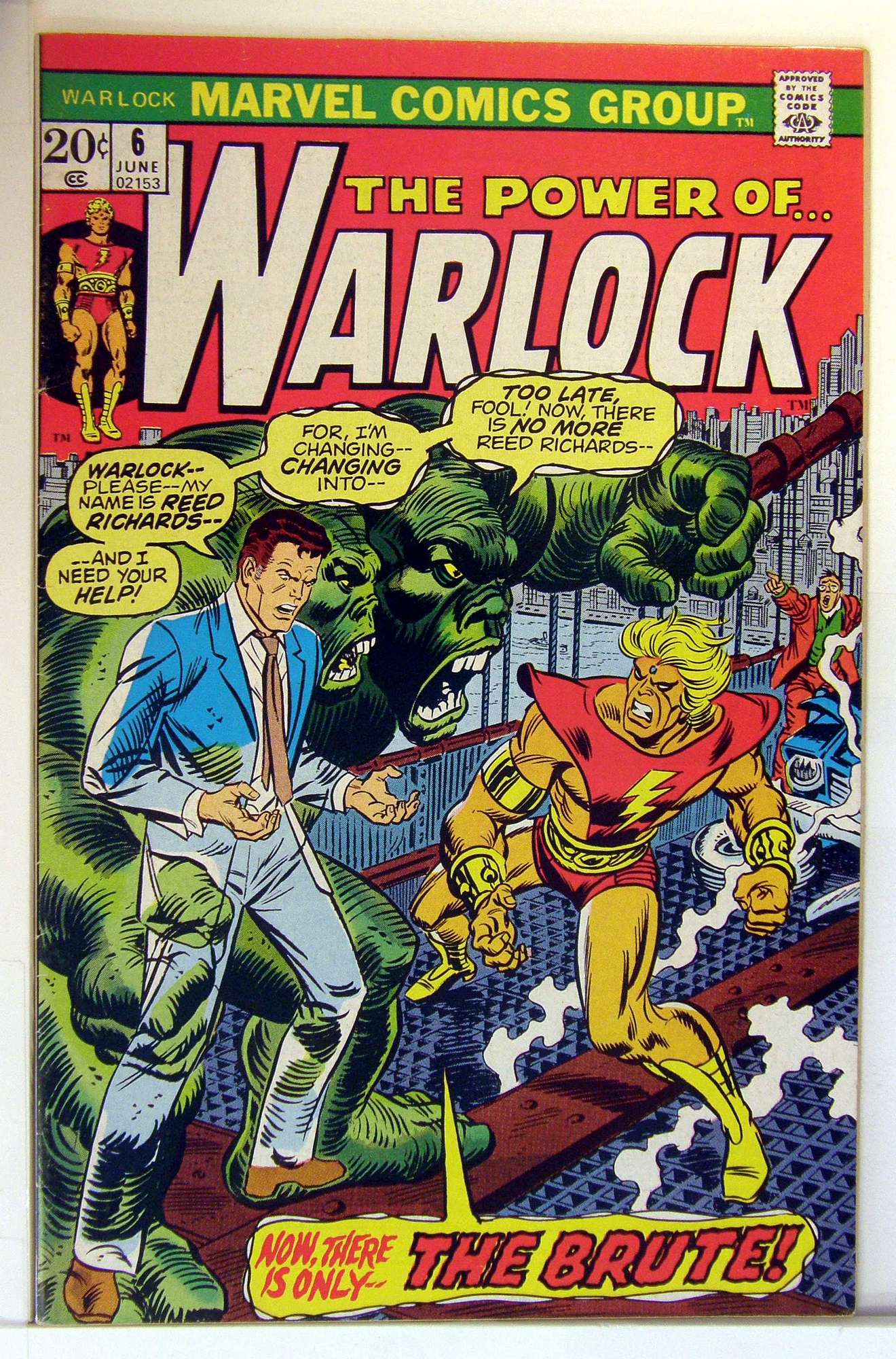 ACTUAL SCAN OF COMIC!<br> Cover of Warlock (Vol 1) The Power of #6. One of 250,000 Vintage American Comics on sale from Krypton!