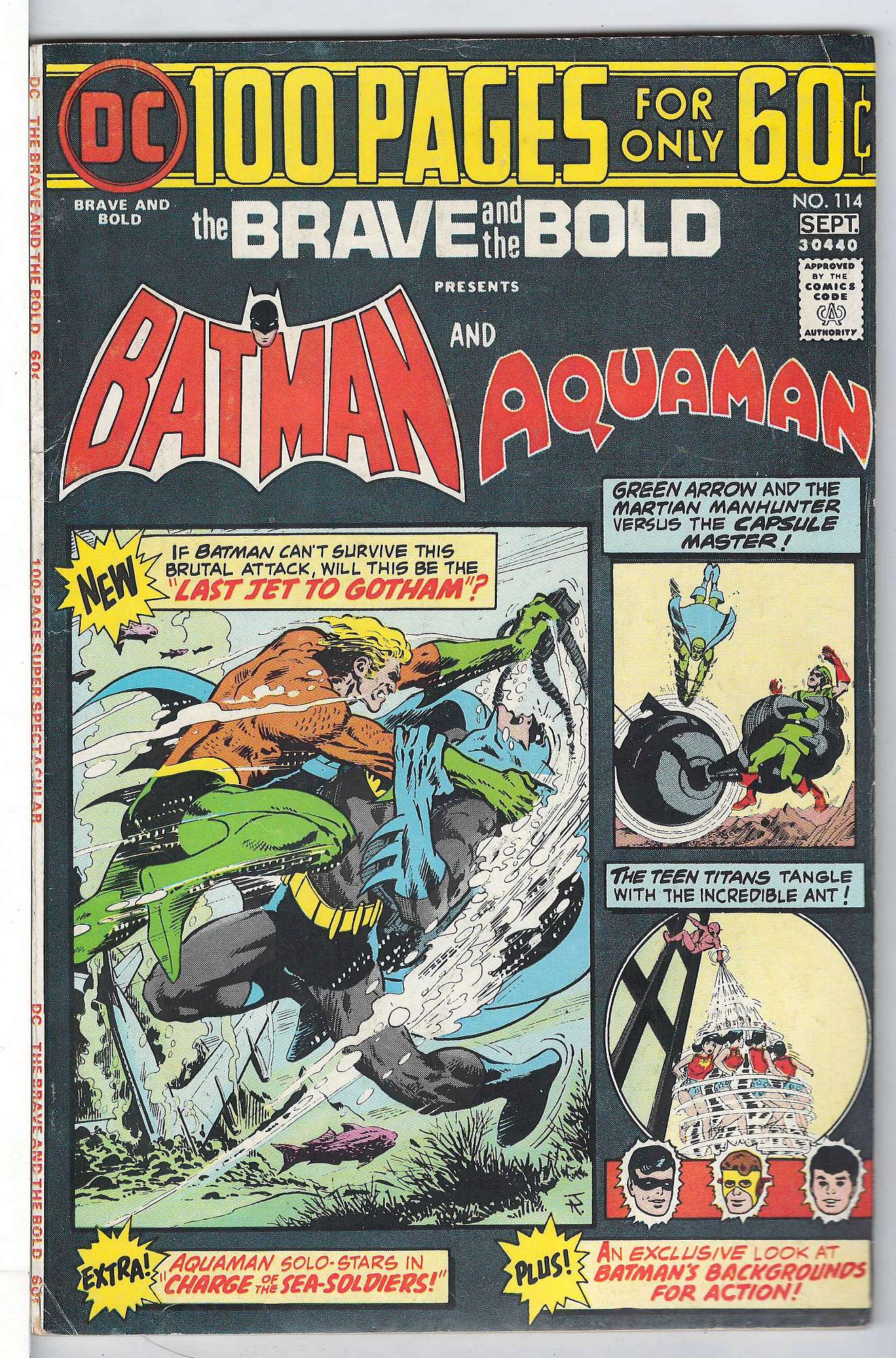 100 Pages<br>ACTUAL SCAN OF COMIC!<br> Cover of Brave & The Bold (Vol 1) #114. One of 250,000 Vintage American Comics on sale from Krypton!