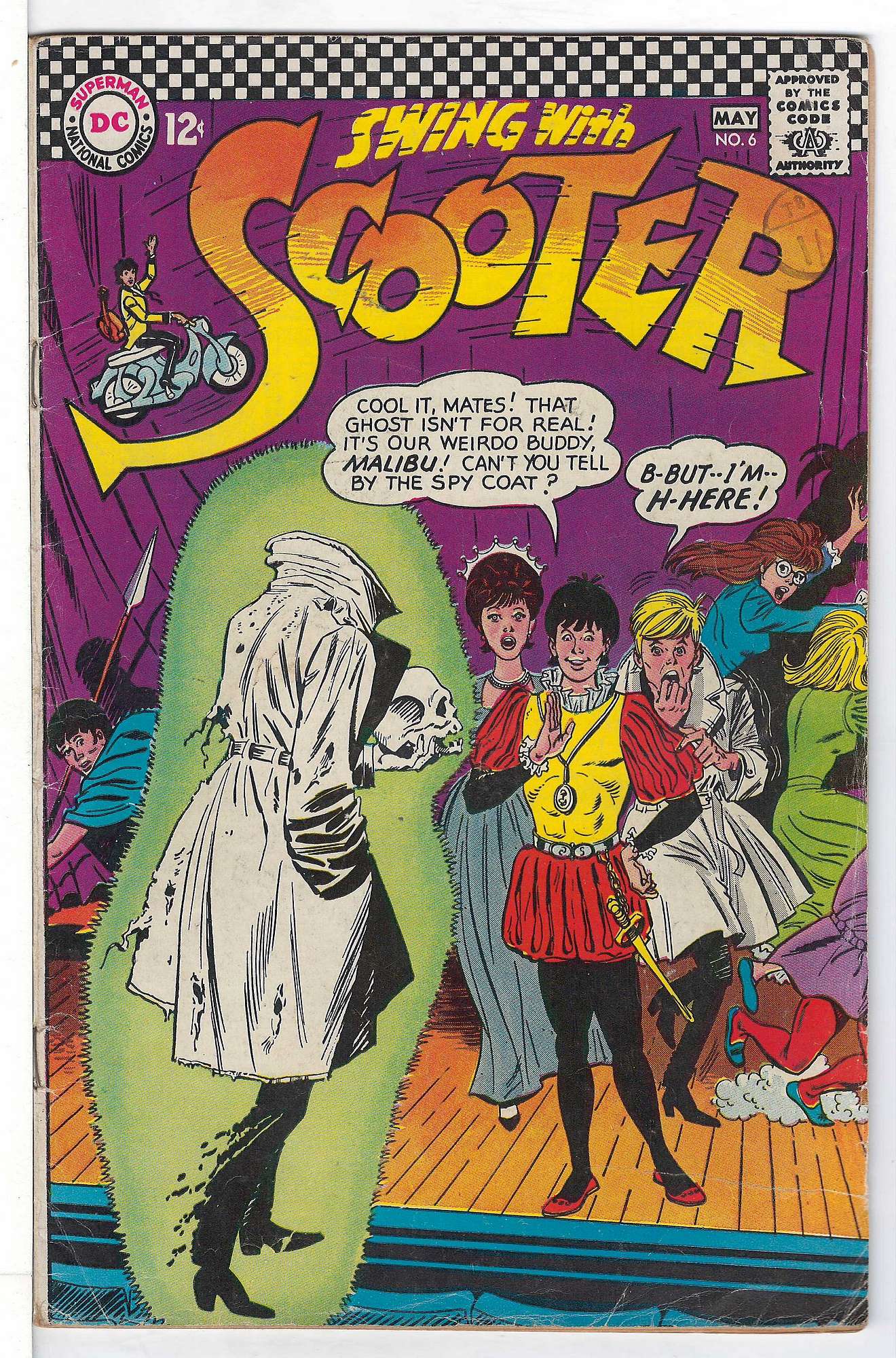 ACTUAL SCAN OF COMIC!<br>Stamp on Cover - See Scan Cover of Scooter - Swing With (Vol 1) #6. One of 250,000 Vintage American Comics on sale from Krypton!