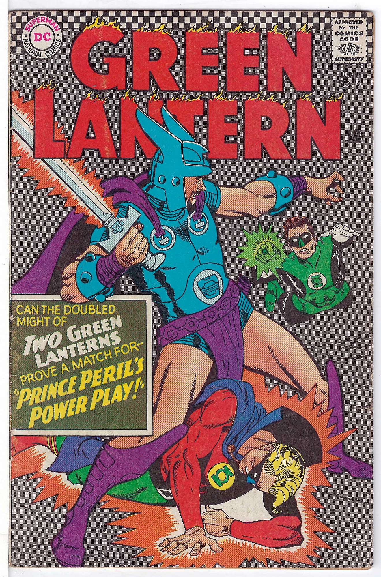 Cover of Green Lantern (Vol 2) #45. One of 250,000 Vintage American Comics on sale from Krypton!