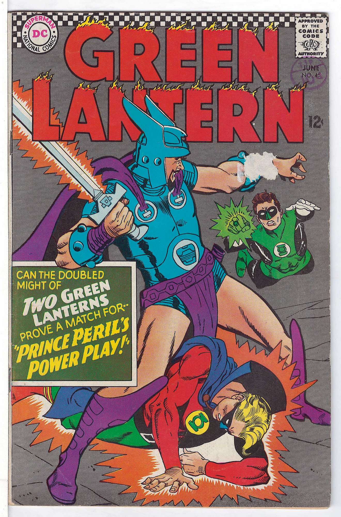 Cover of Green Lantern (Vol 2) #45. One of 250,000 Vintage American Comics on sale from Krypton!