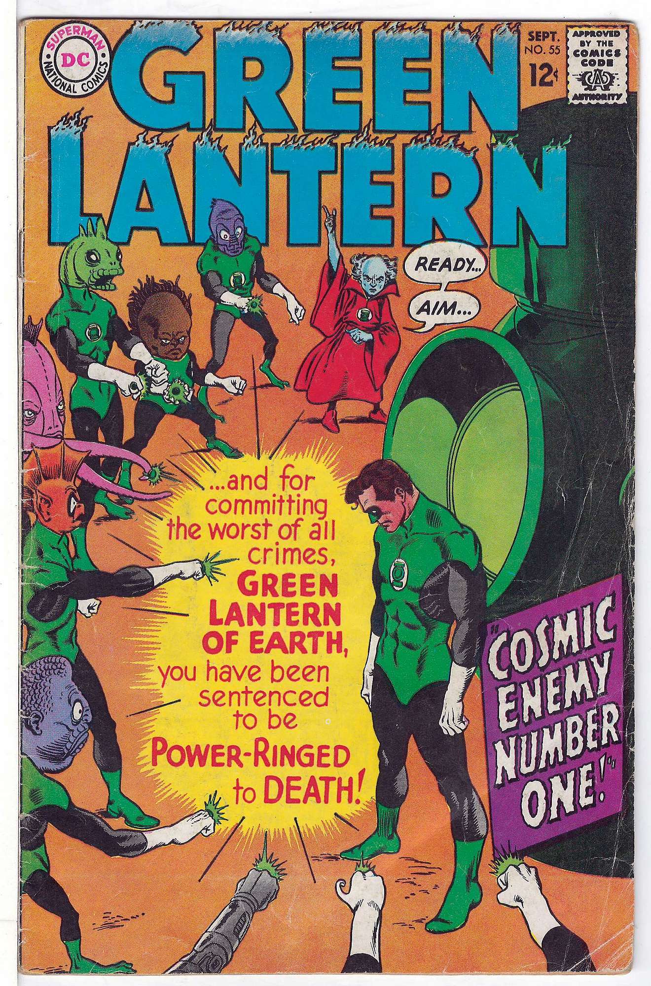 Cover of Green Lantern (Vol 2) #55. One of 250,000 Vintage American Comics on sale from Krypton!
