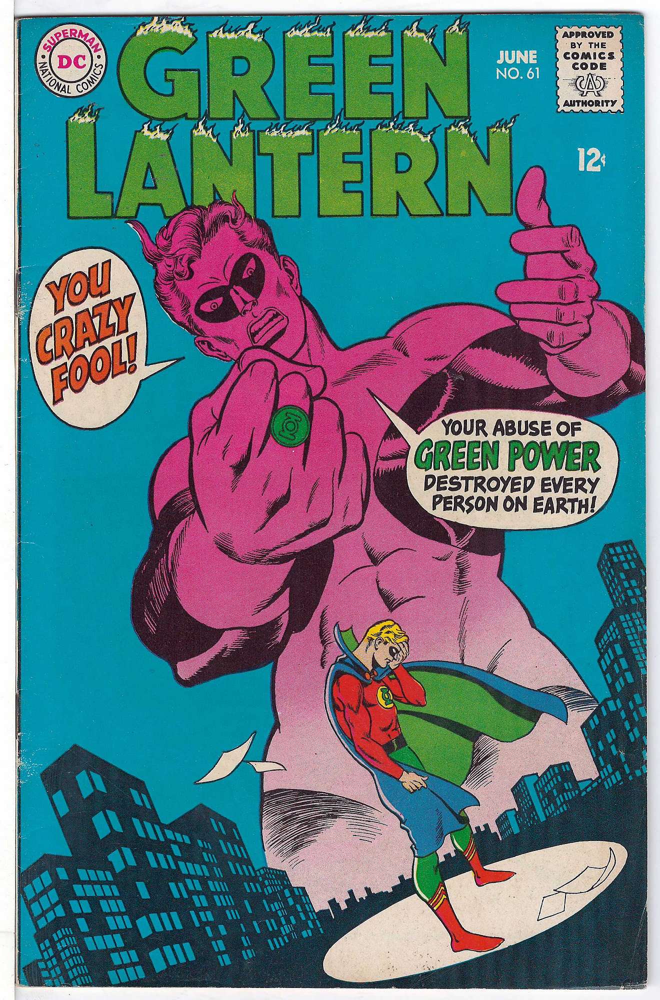 Cover of Green Lantern (Vol 2) #61. One of 250,000 Vintage American Comics on sale from Krypton!
