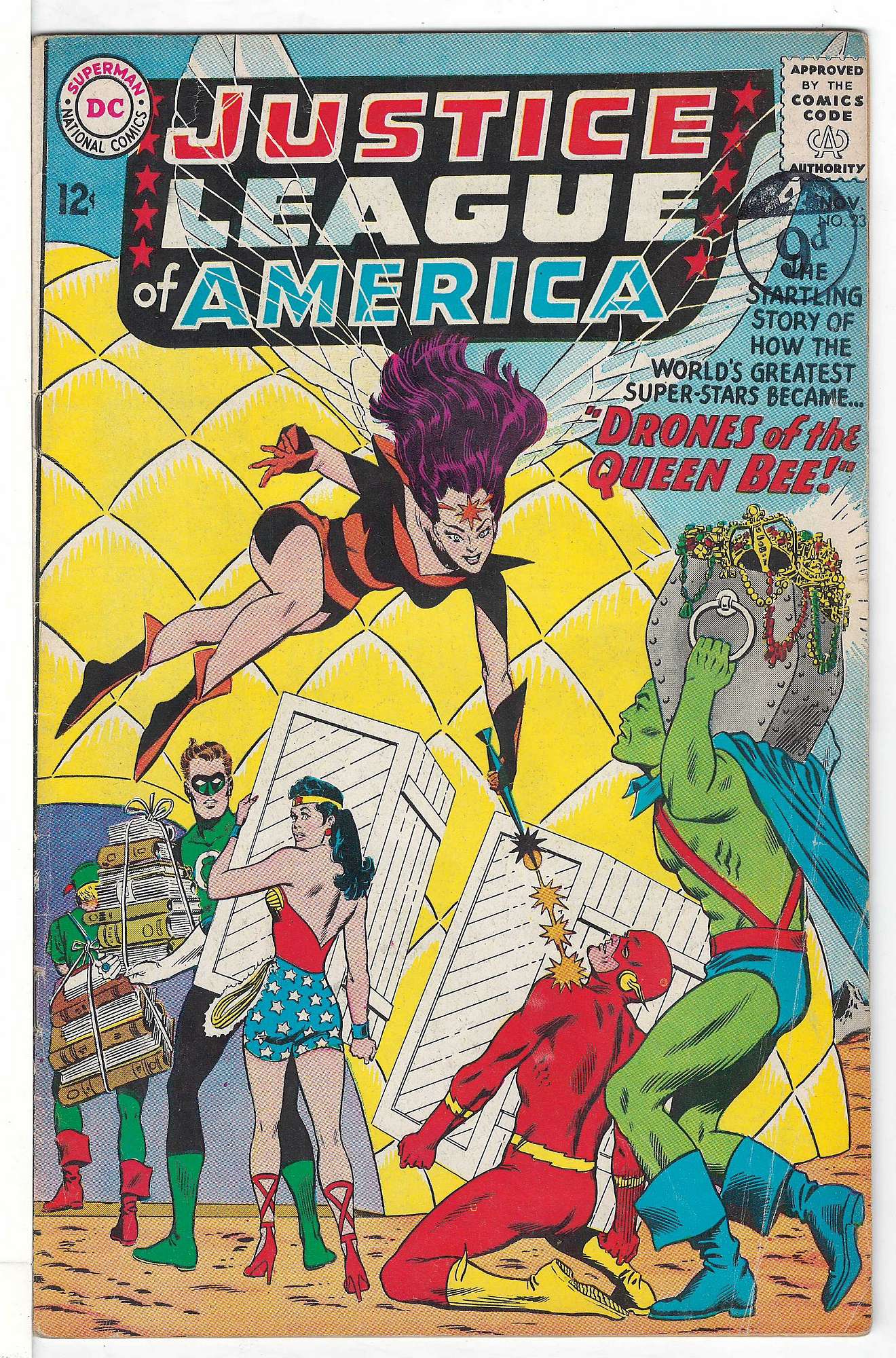 ACTUAL SCAN OF COMIC!<br>Stamp on Cover - See Scan Cover of Justice League of America (Vol 1) #23. One of 250,000 Vintage American Comics on sale from Krypton!