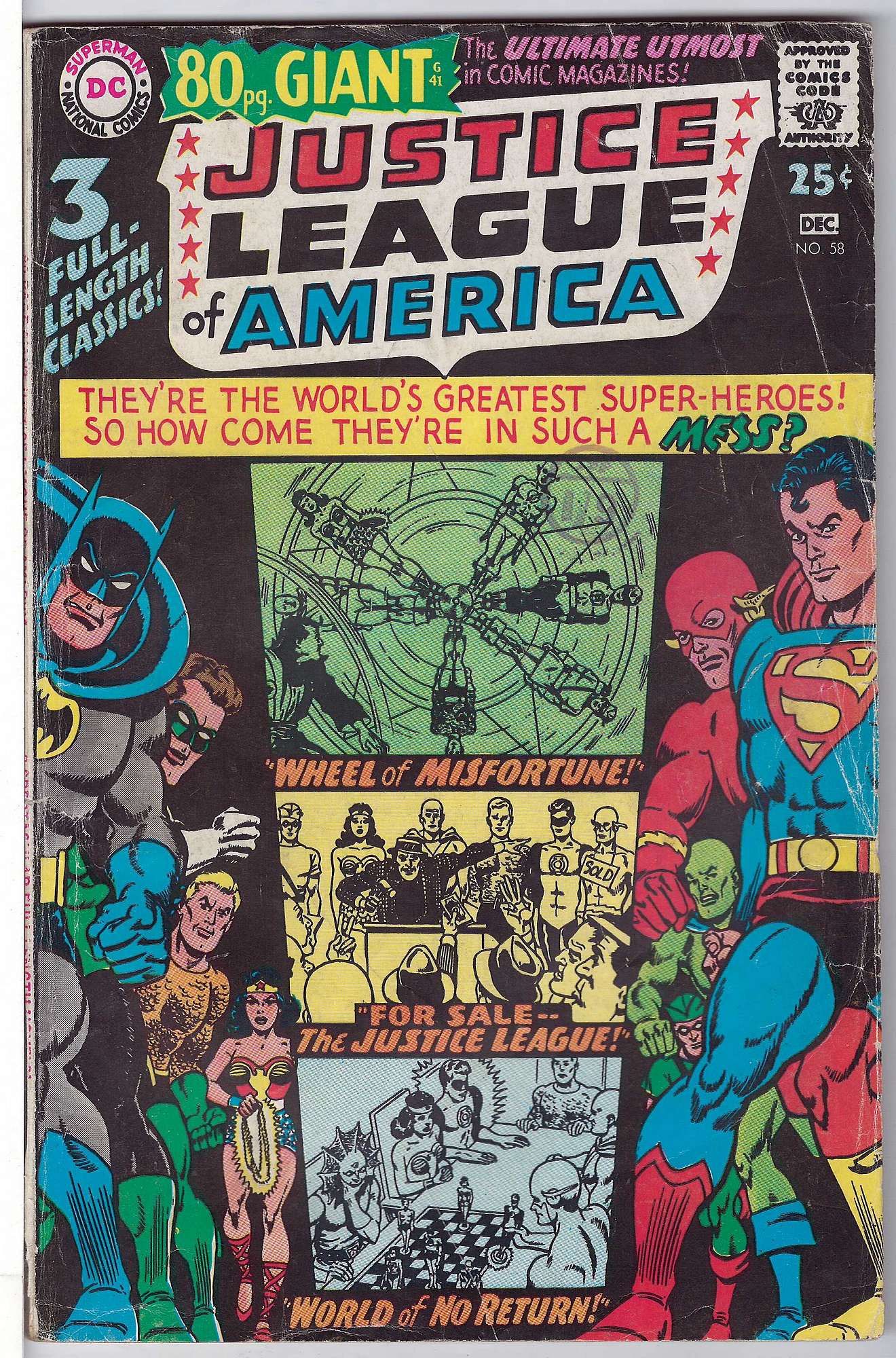 Cover of Justice League of America (Vol 1) #58. One of 250,000 Vintage American Comics on sale from Krypton!