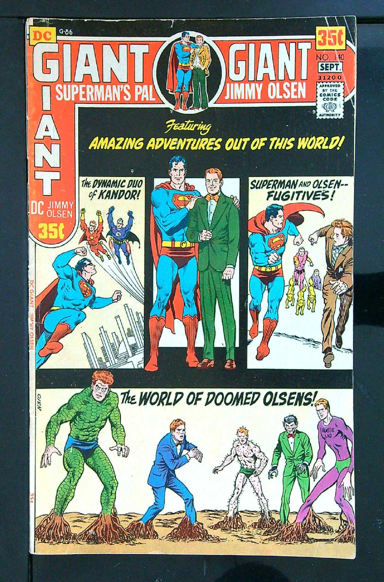 Cover of Jimmy Olsen (Vol 1) Supermans Pal #140. One of 250,000 Vintage American Comics on sale from Krypton!