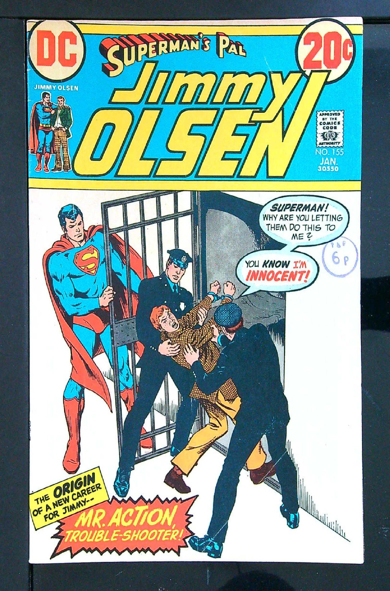 Cover of Jimmy Olsen (Vol 1) Supermans Pal #155. One of 250,000 Vintage American Comics on sale from Krypton!