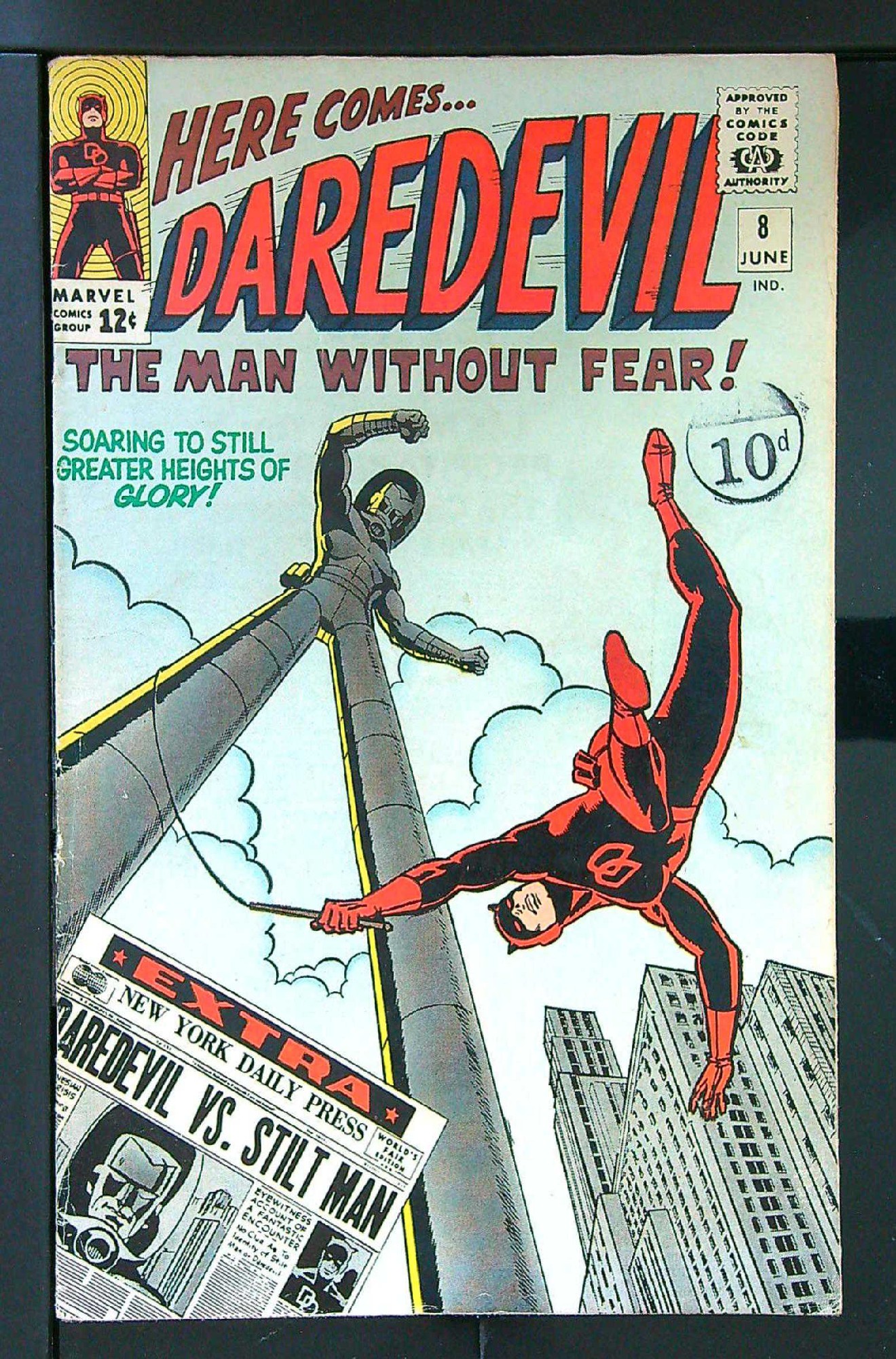 Cover of Daredevil (Vol 1) #8. One of 250,000 Vintage American Comics on sale from Krypton!