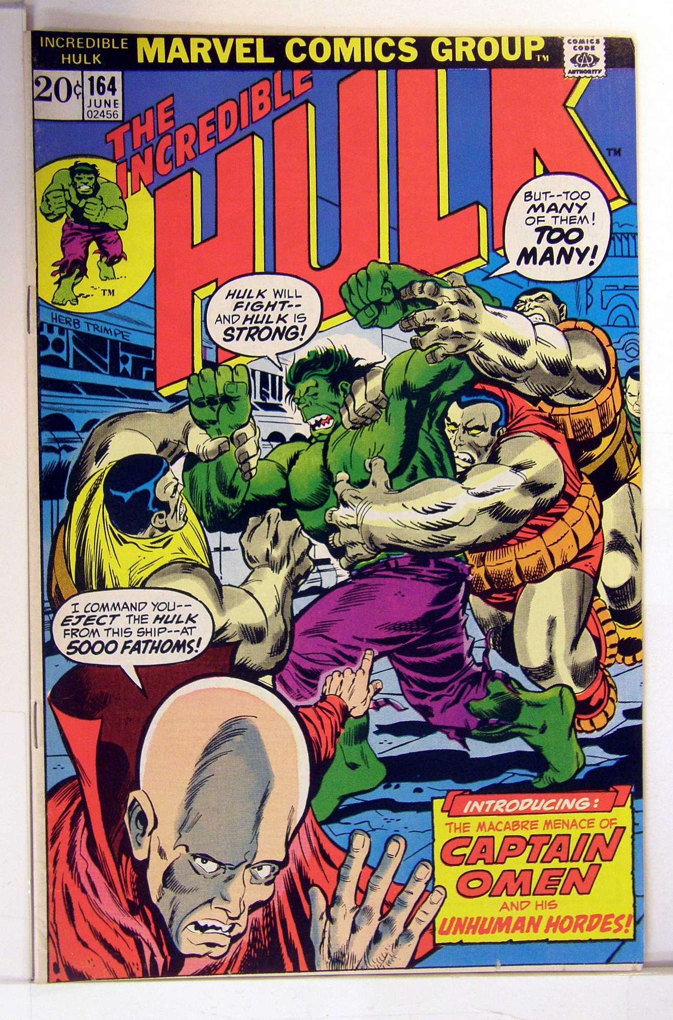 Cover of Incredible Hulk (Vol 2) #164. One of 250,000 Vintage American Comics on sale from Krypton!