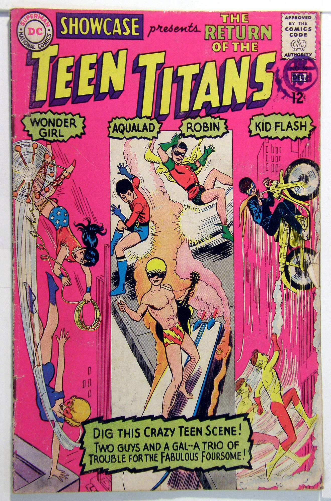 3rd Teen Titans<br>ACTUAL SCAN OF COMIC!<br> Cover of Showcase (Vol 1) #59. One of 250,000 Vintage American Comics on sale from Krypton!