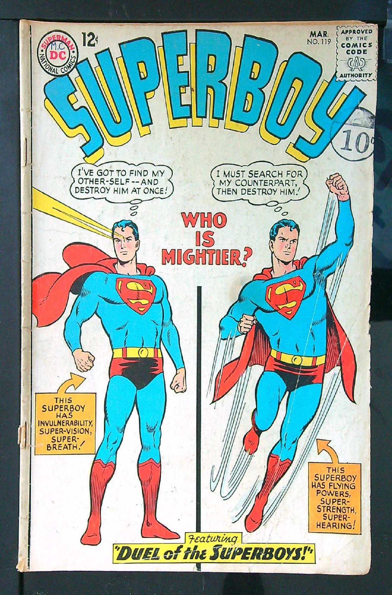 Cover of Superboy (Vol 1) #119. One of 250,000 Vintage American Comics on sale from Krypton!