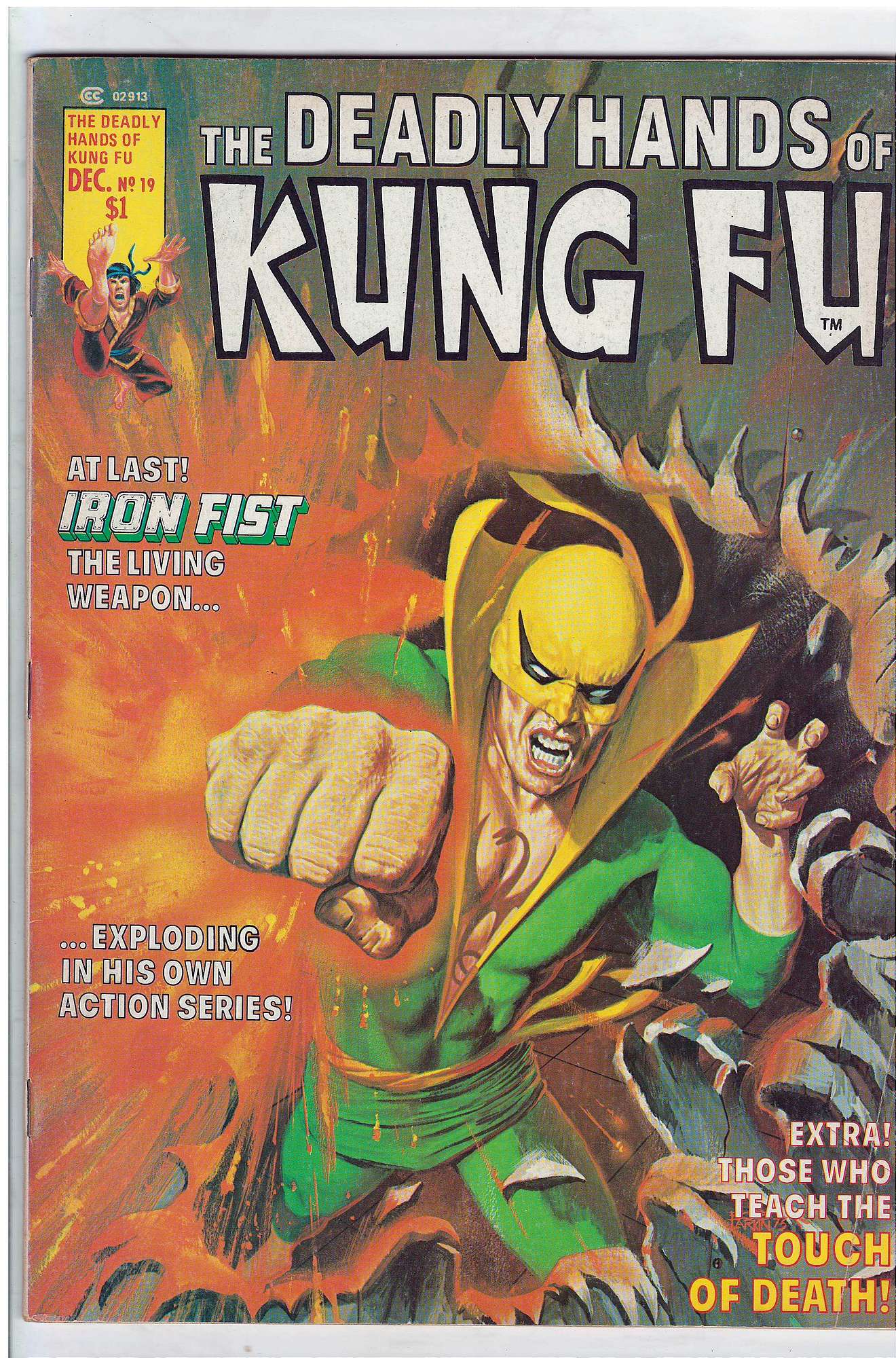 1st White Tiger<br>ACTUAL SCAN OF COMIC!<br> Cover of Deadly Hands of Kung Fu (Vol 1) (Magazine) #19. One of 250,000 Vintage American Comics on sale from Krypton!
