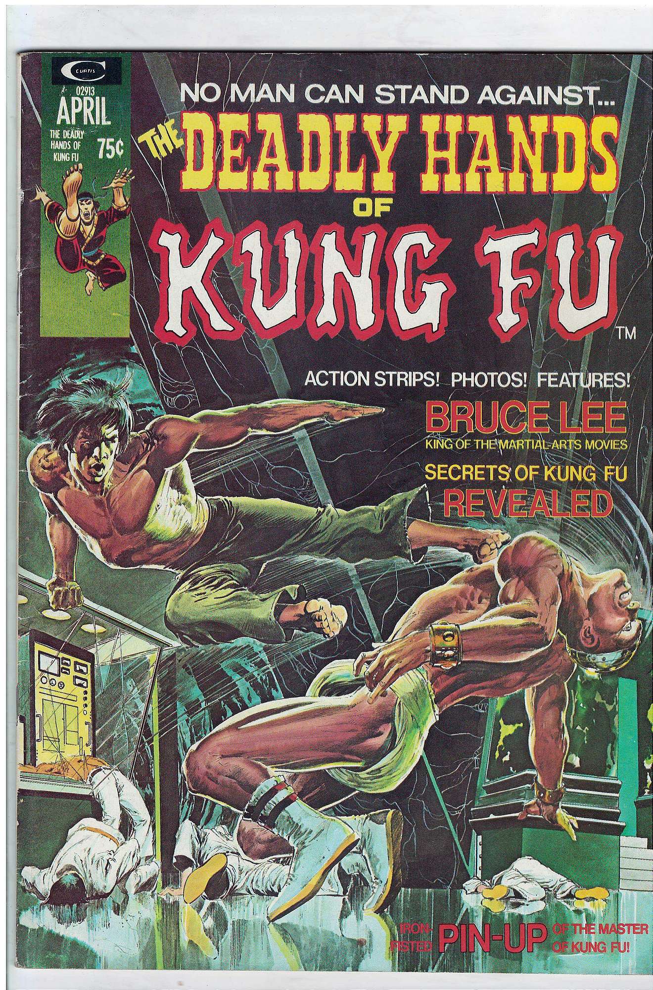 Shang-Chi Master of Kung-Fu Numbered (4) In error<br>ACTUAL SCAN OF COMIC!<br> Cover of Deadly Hands of Kung Fu (Vol 1) (Magazine) #1. One of 250,000 Vintage American Comics on sale from Krypton!