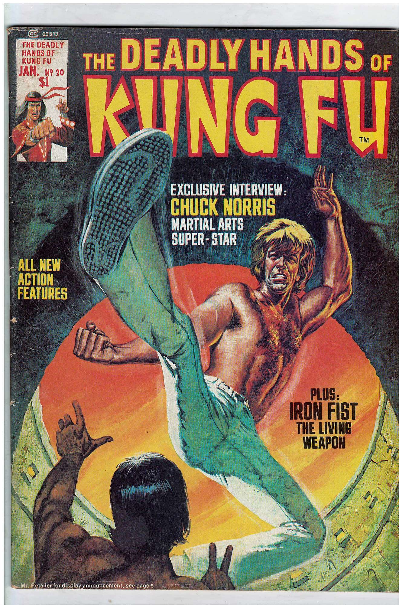 ACTUAL SCAN OF COMIC!<br> Cover of Deadly Hands of Kung Fu (Vol 1) (Magazine) #20. One of 250,000 Vintage American Comics on sale from Krypton!