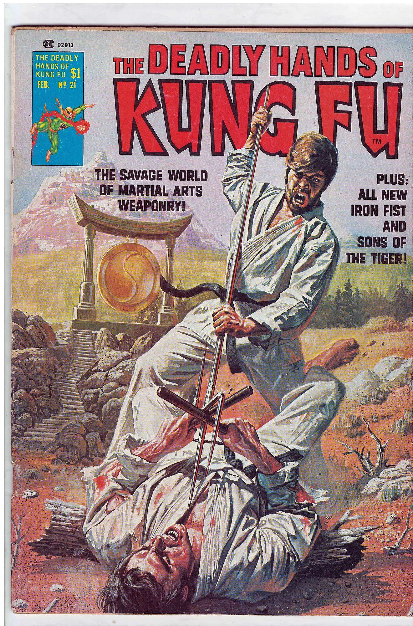 ACTUAL SCAN OF COMIC!<br> Cover of Deadly Hands of Kung Fu (Vol 1) (Magazine) #21. One of 250,000 Vintage American Comics on sale from Krypton!